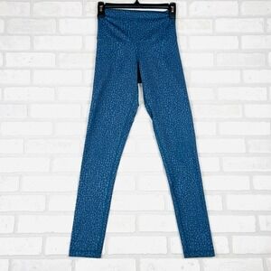 DYI Activewear Leggings Blue Animal Print High Waist Athletic Women's‎ Small